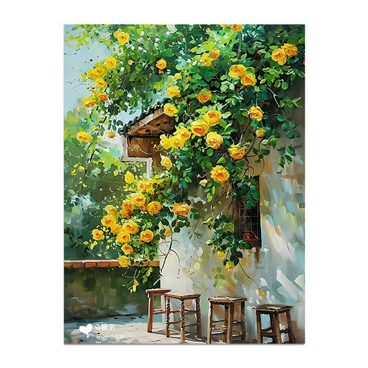 painting by numbers kit courtyard