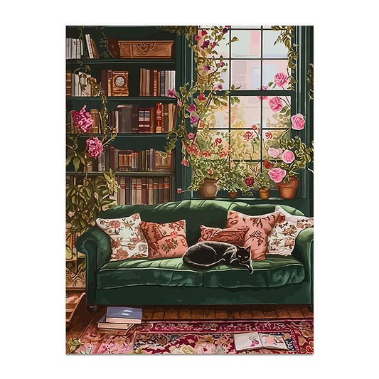 painting by numbers kit cozy room