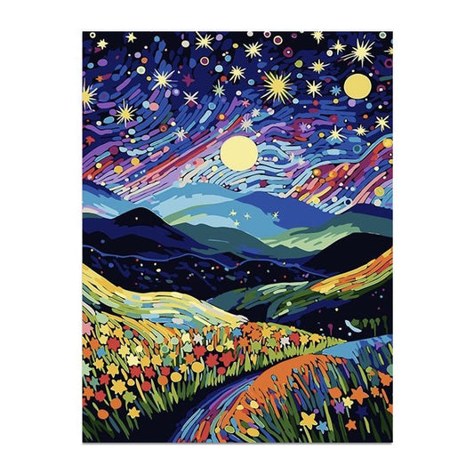 painting by numbers kit fairytale town