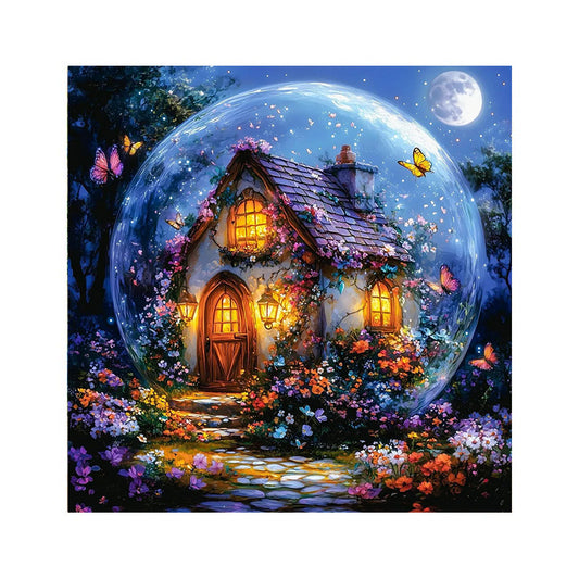 painting by numbers kit fantasy fairy tale cottage