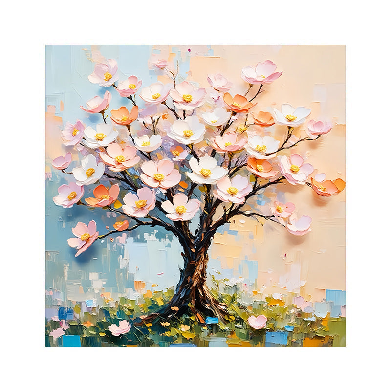 painting by numbers kit flowers tree