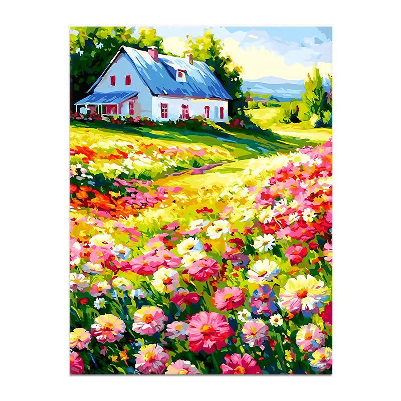 painting by numbers kit garden house