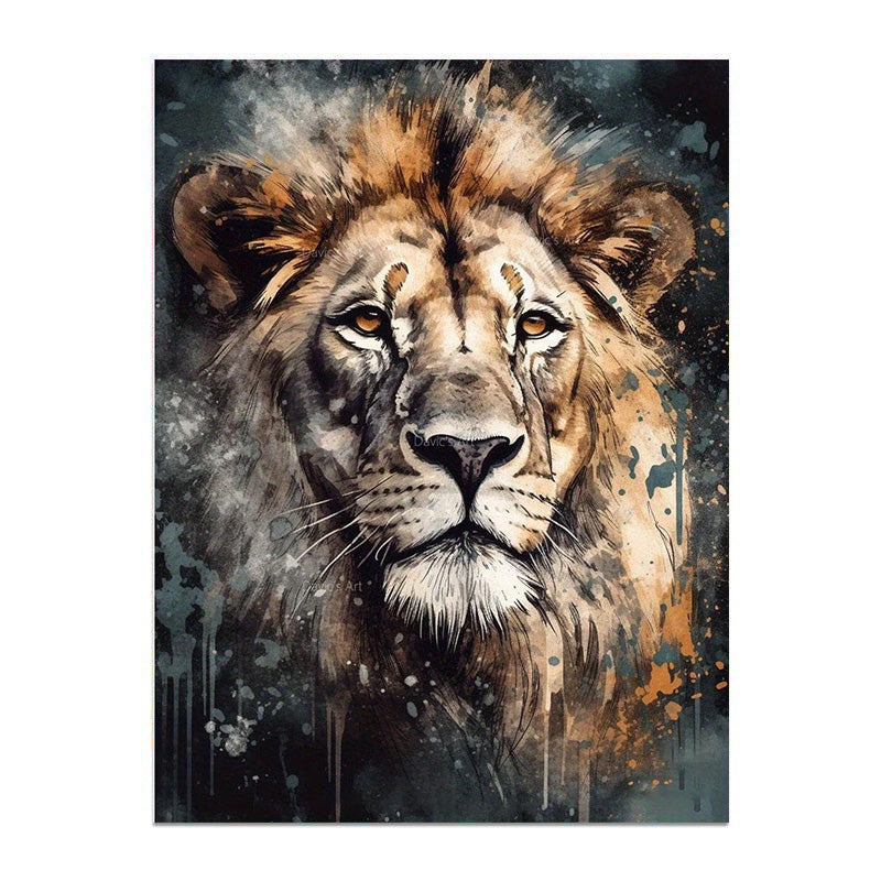painting by numbers kit lion