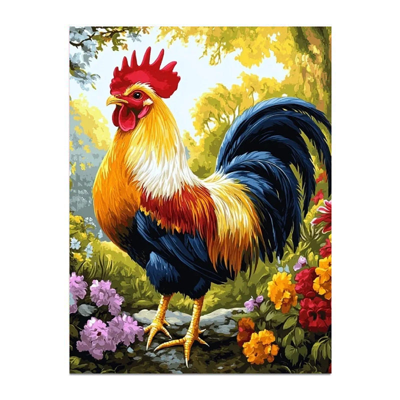 painting by numbers kit rooster
