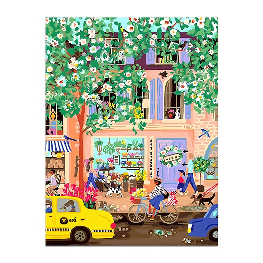 painting by numbers kit street view