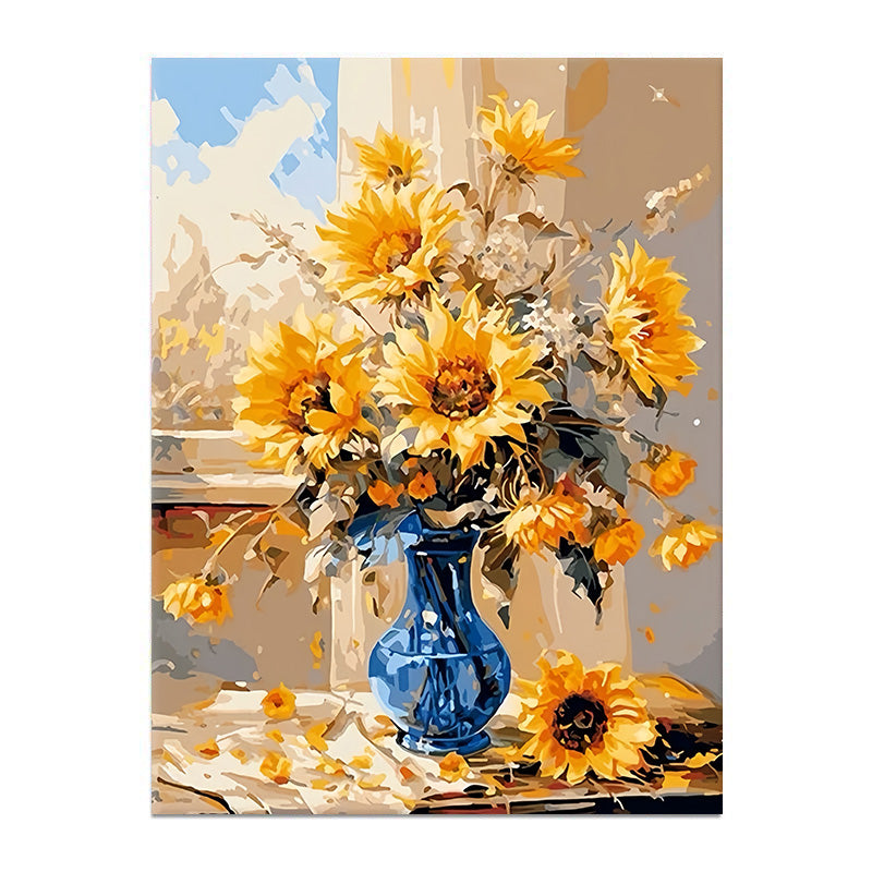 painting by numbers kit sunflower