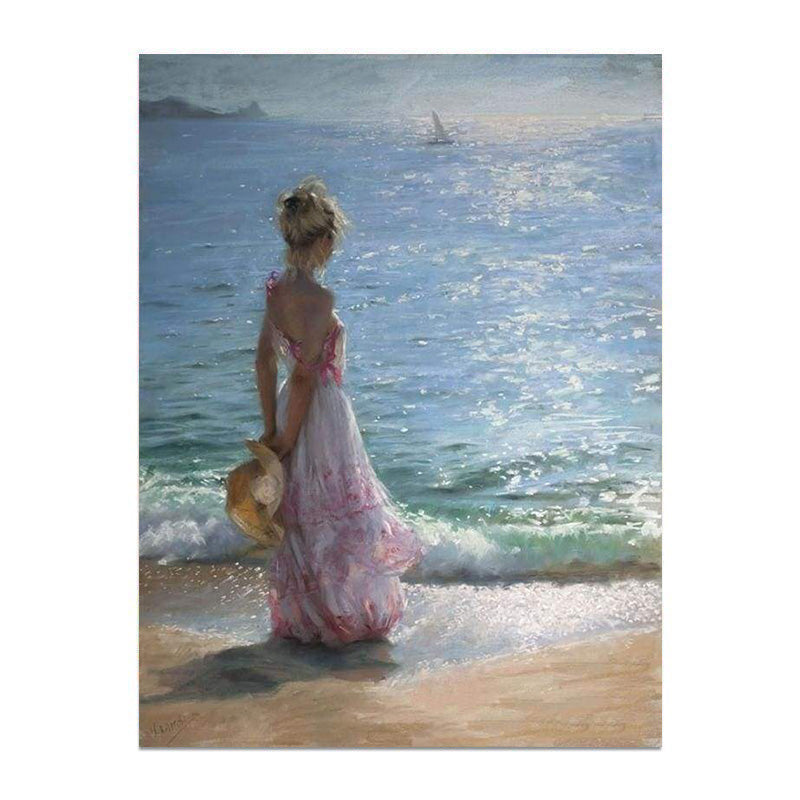 painting by numbers kit the woman by the sea