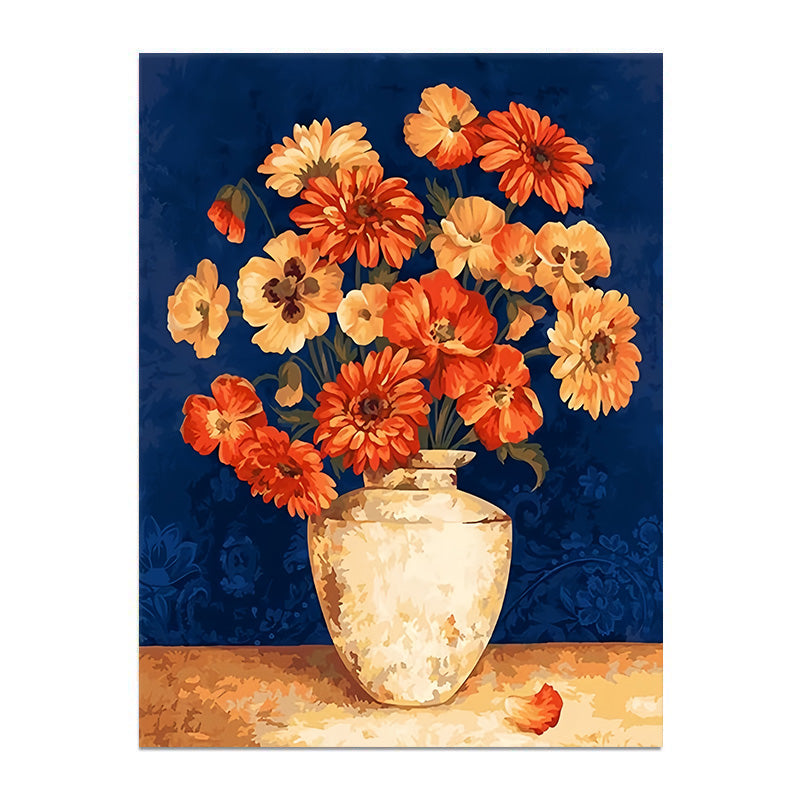 painting by numbers kit vintage flowers